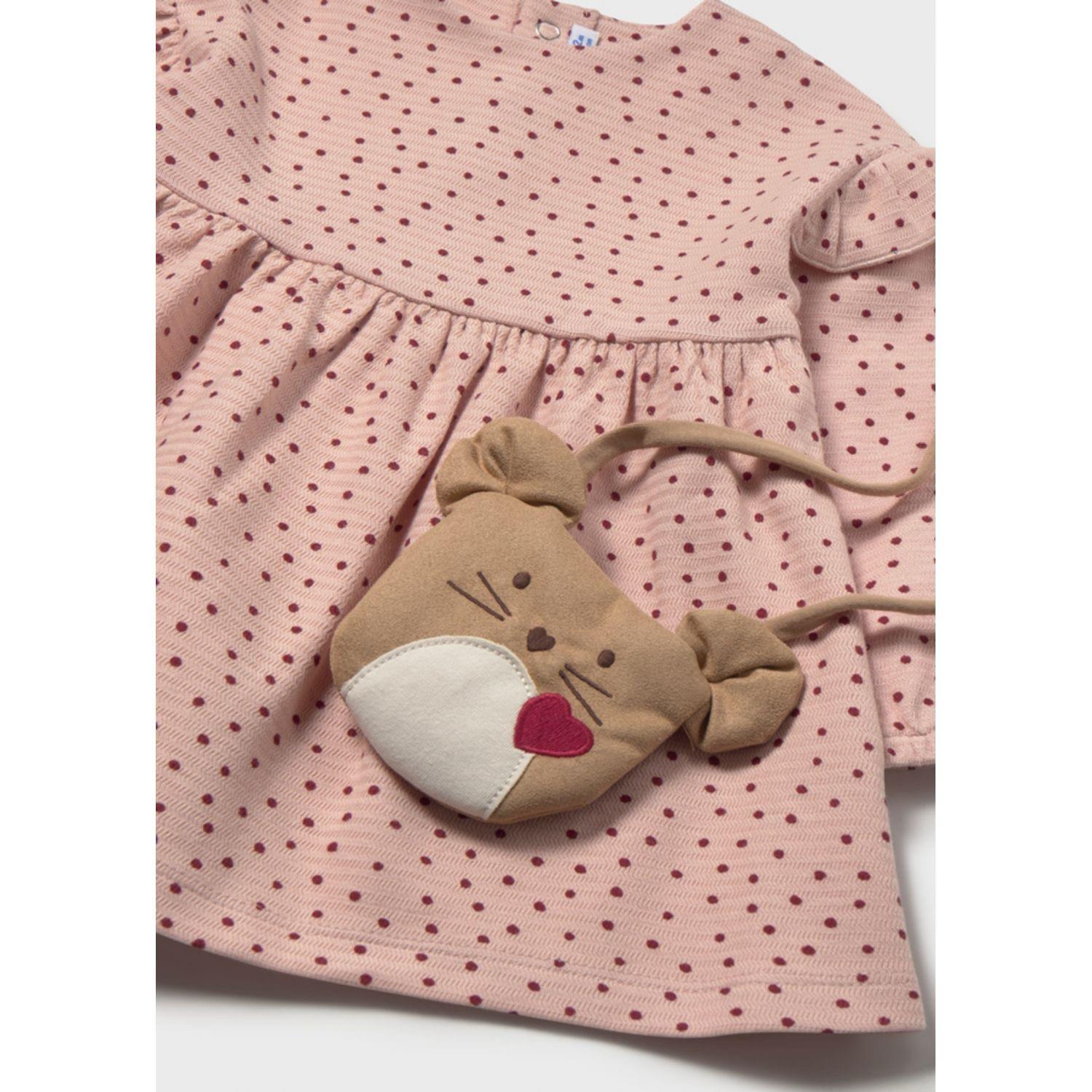 Kjole Dots M/Veske Rosa