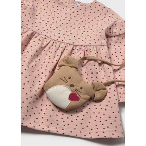 Kjole Dots M/Veske Rosa