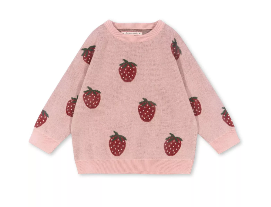 Genser Lapis Lurex Knit Strawberry