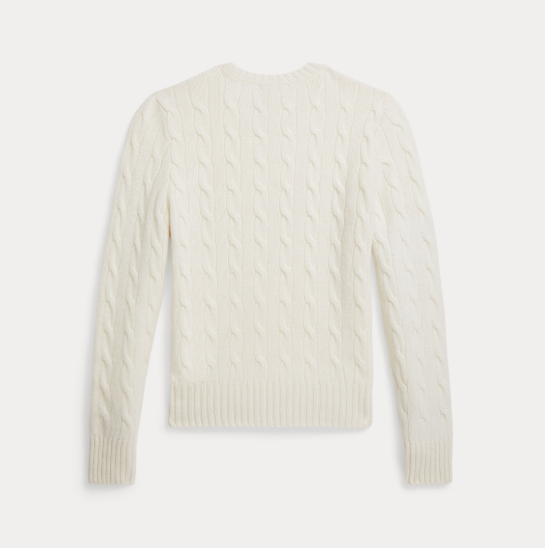 Genser Kabelstrikk Ull-Cashmere Warm White