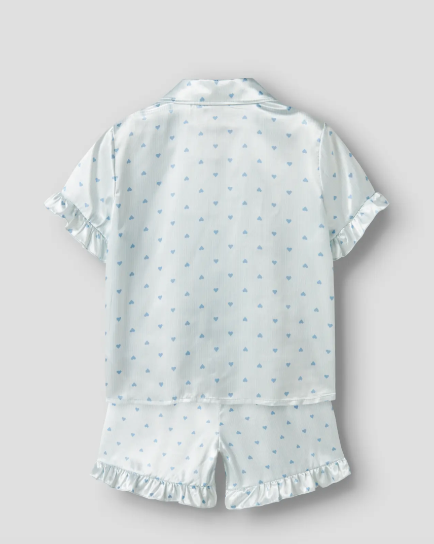 Pysj Nighty Ss Shorts Pyjamas Set Ice Melt