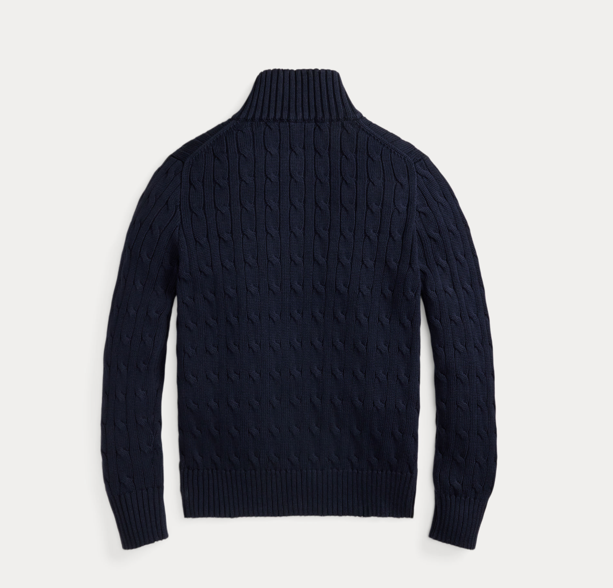 Genser Halfzip Cabel-Knit RL Navy