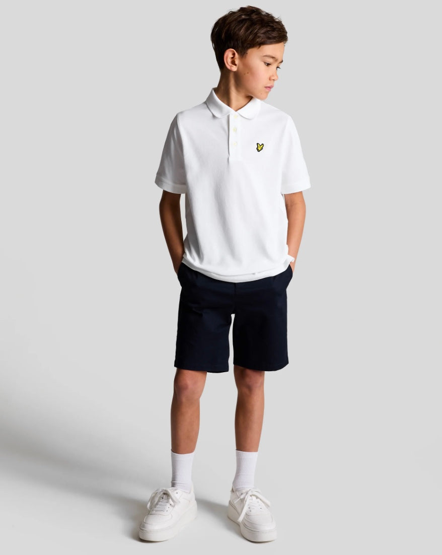 Pique Polo Plain White