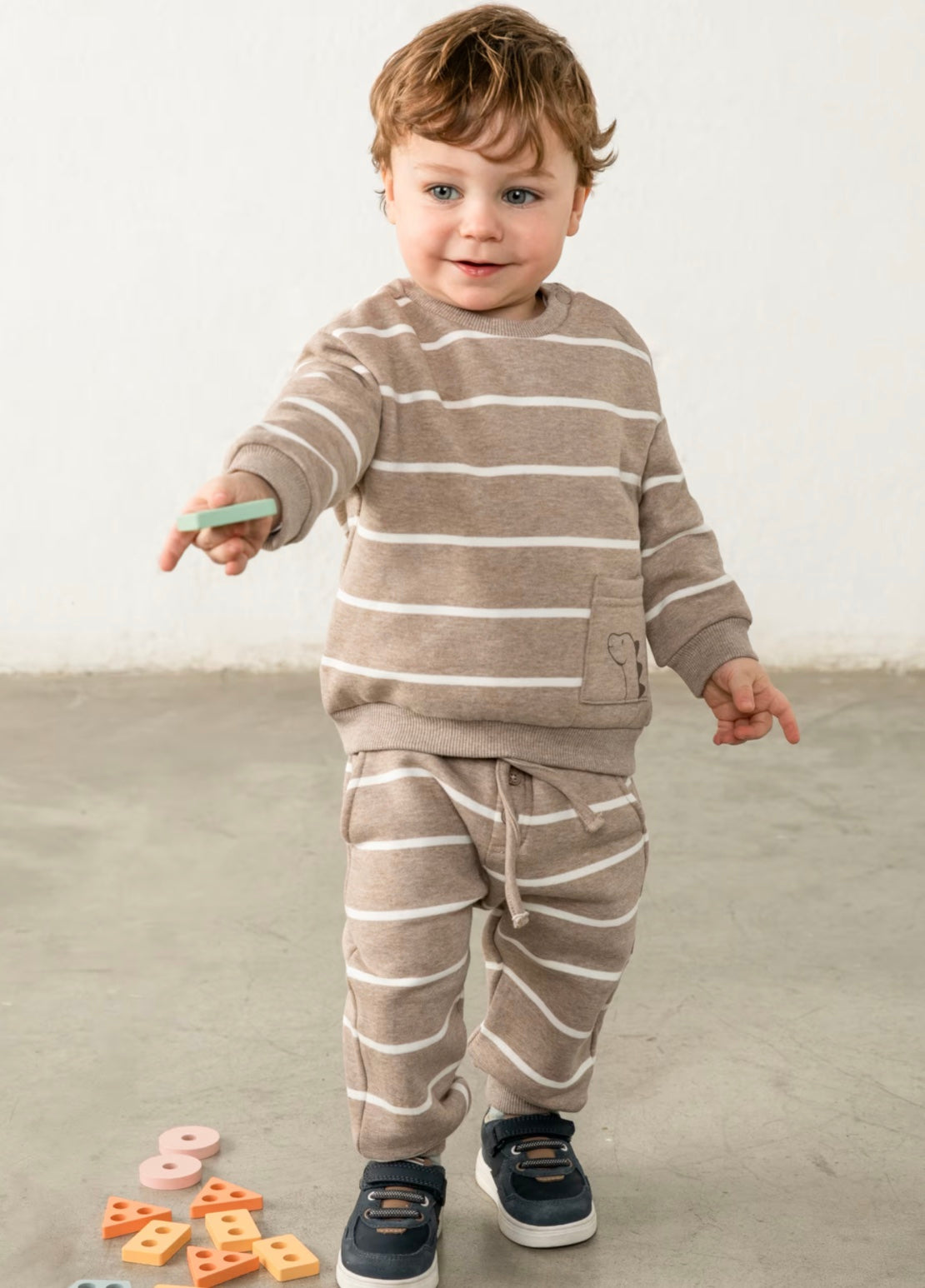 Bukse Stripes Truffle