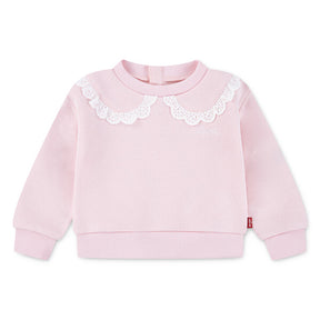 Genser Peter Pan Crew Neck Crystal Rose
