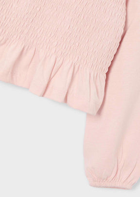 Genser Smocked Stiching Pastel