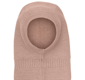 Balaclava Wool Knit Windstop Mahogany Rose