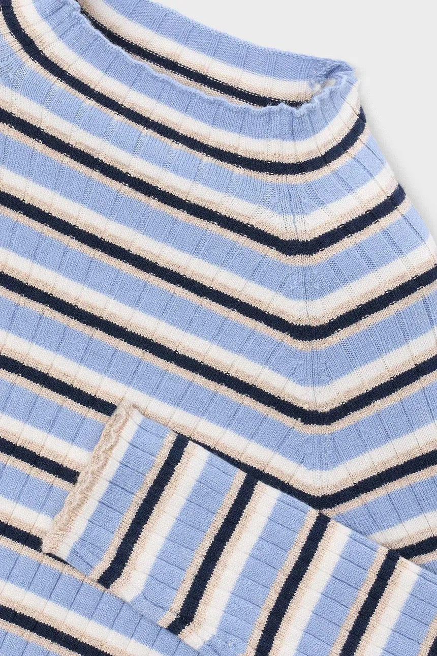 Genser Knitted Mockneck Sky Mix