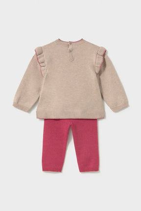 Sett 2-Deler Knit Ekorn Petal Mix