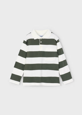 Genser Polo Striped Olive
