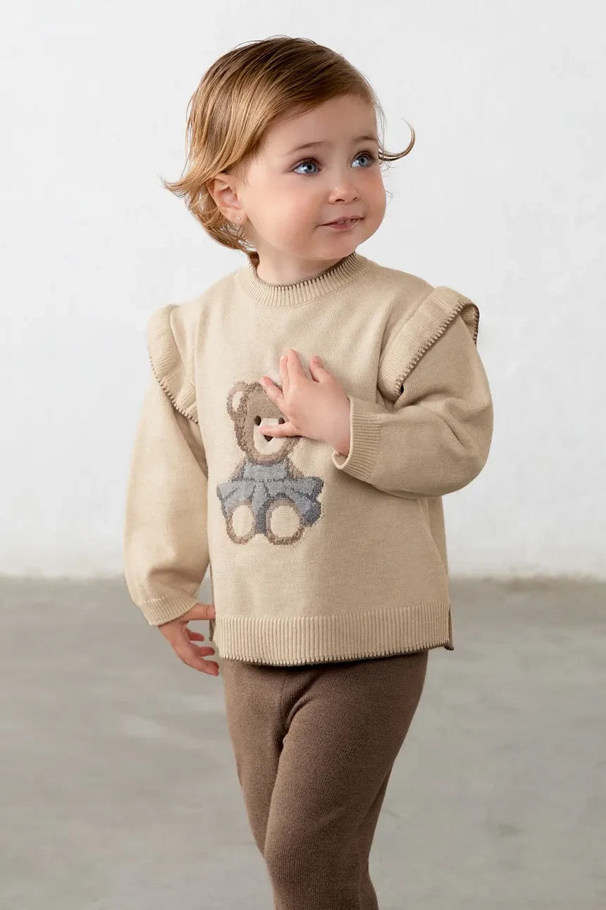 Sett 2-Deler Knit Bamse Brown