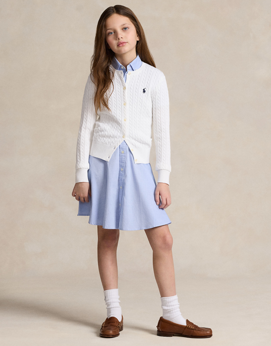 Cardigan Cable Mini White