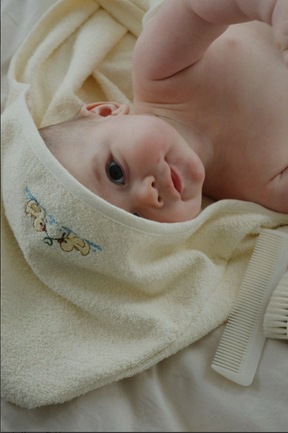 Babyhåndkle m/hette Figo Antique White