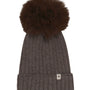 Lue Knit Alpaca Pompom Brown Melange