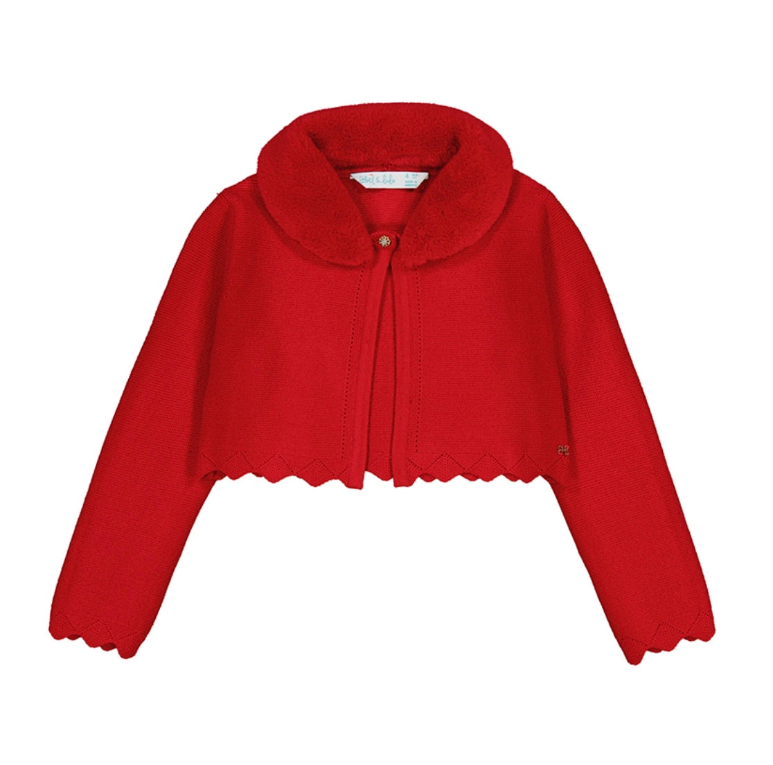 Cardigan Faux Fur Red