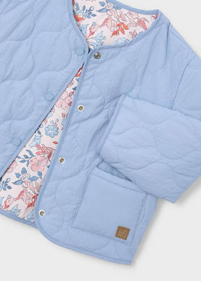 Jakke Reversible Quilted Sky Blue
