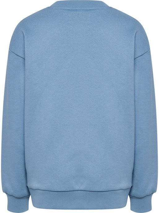 Genser Loose Bee Crewneck Faded Denim