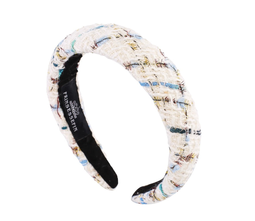 Hårbøyle Helena Tweed White