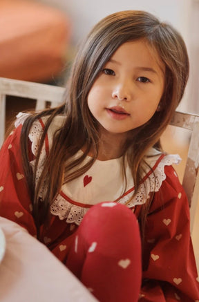 Kjole Ellen Poppy Red/Soft White