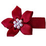 Spenne Blomst Sateng Scarlet Red