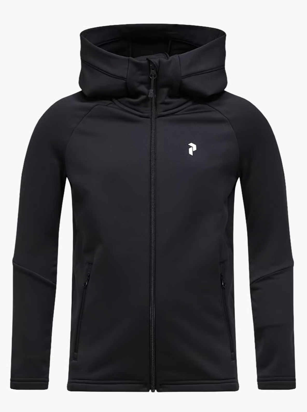 Jakke Rider Essentials Midlayer Zip Hood Black