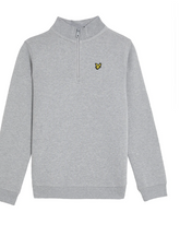 Genser Quarter Zip Pullover Grey Marl