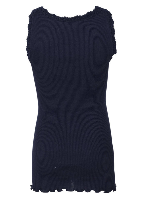 Singlet Silk blonder Navy