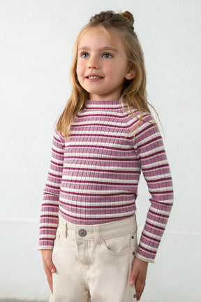 Genser Knitted Mockneck Violet Mix
