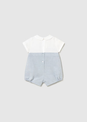 Romper Cermony Linen Blue