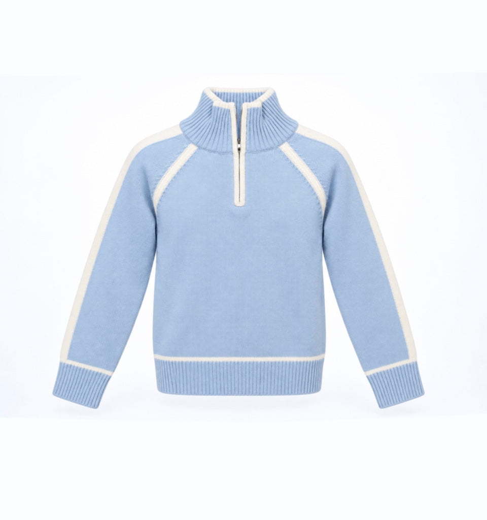 Genser Esther Zip Ull Sky Blue