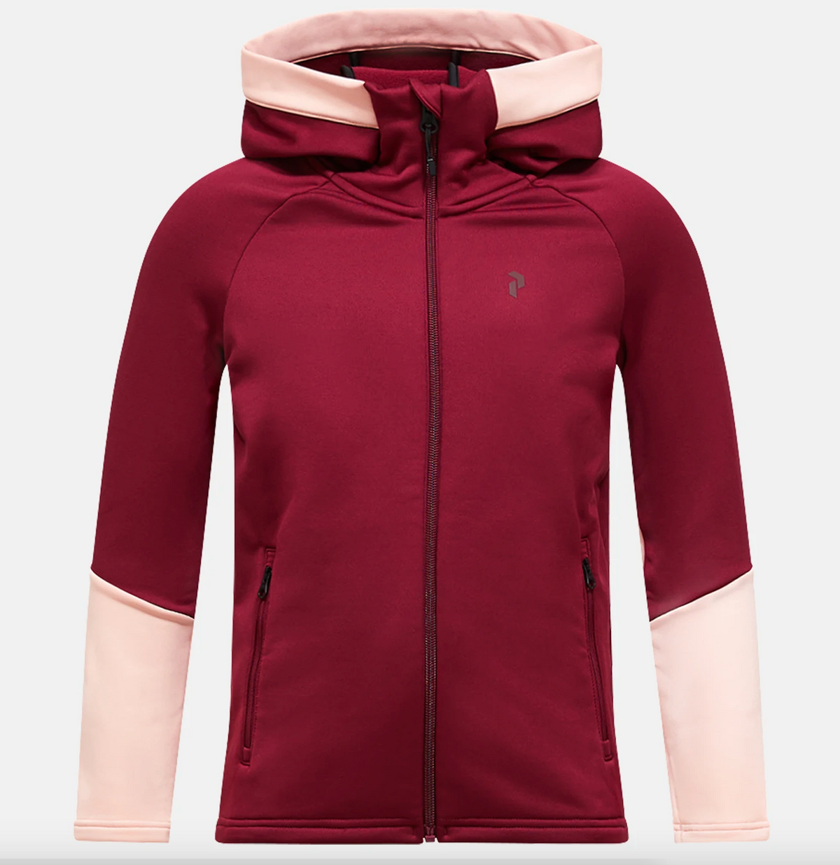 Jakke Rider Essentials Midlayer Zip Hood Vertical zenith / peach fuzz