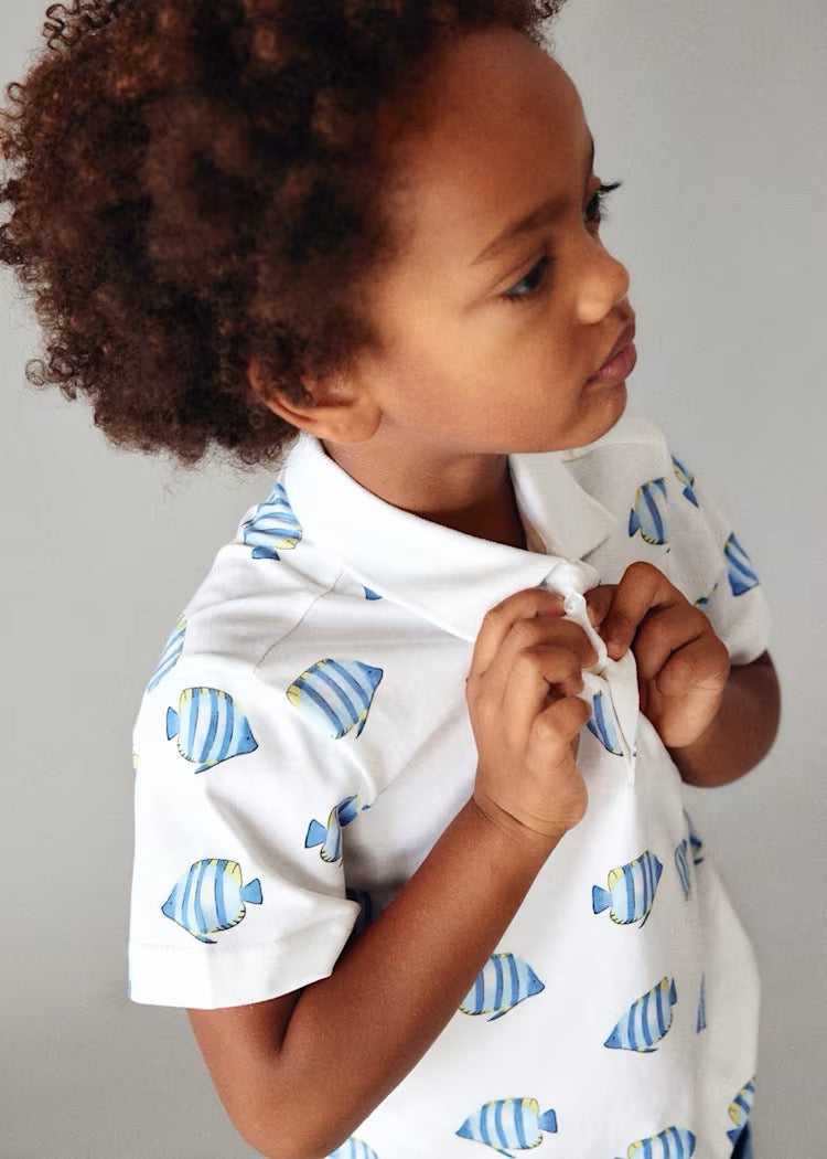 T-skjorte Polo Printed White/Blue