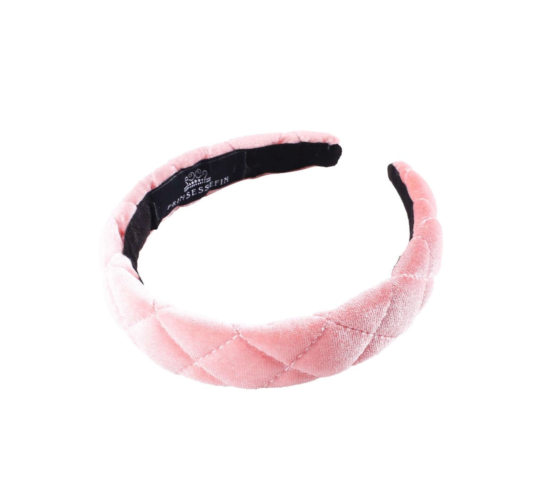 Hårbøyle Helena Velvet Icy Pink