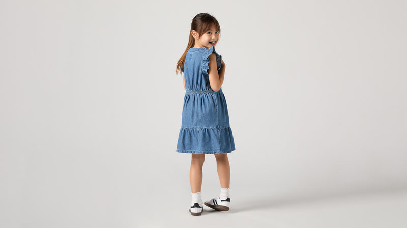 Kjole Lutter Sleeve Button Dance Around