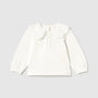 Genser Scallop Collar Offwhite