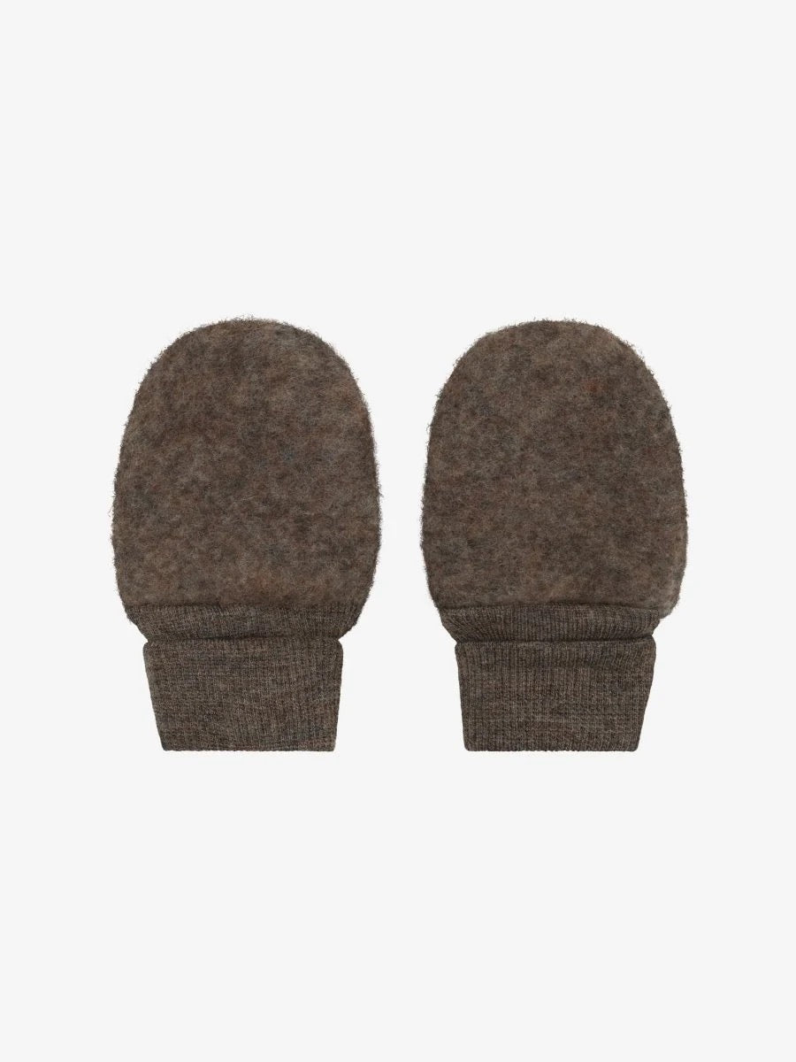Votter Mittens Wool Fleece Brown