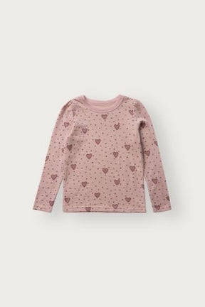 Genser Abba Hearts Puff Ull Dusty Rose