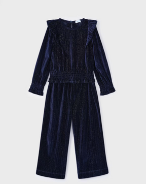 Sett Velour Glitter Navy