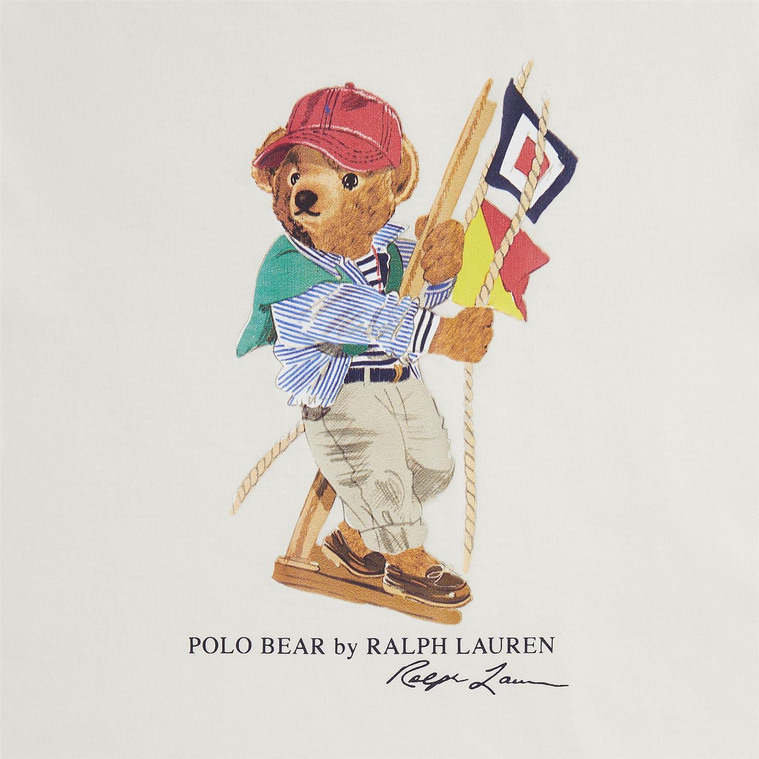 T-Skjorte Polo Bear Flag White