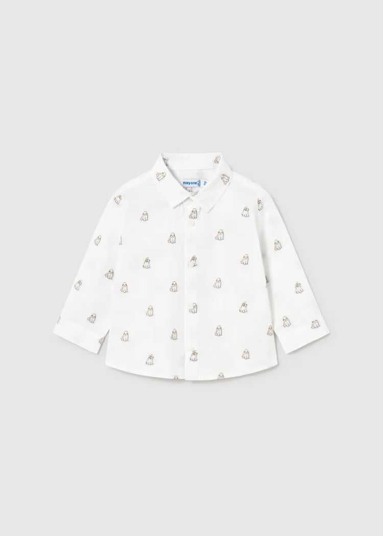 Skjorte Dog Print White