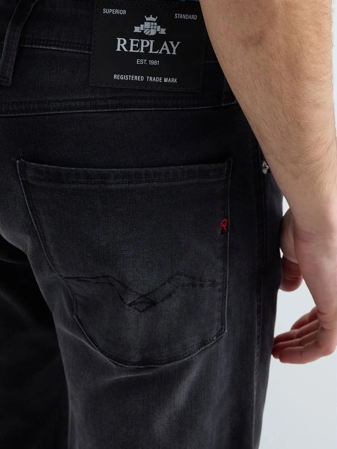 Jeans Anbass Slim-Fit Power Stretch Dark Grey