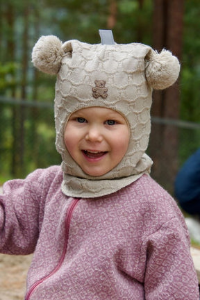 Balaclava Ull Teddy Dusk Latte