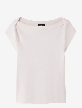T-skjorte Kana Boatneck Pink Marshmallow