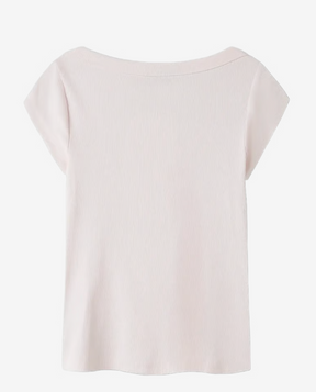 T-skjorte Kana Boatneck Pink Marshmallow
