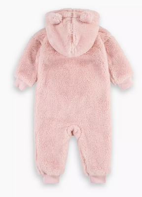 Fleecedress Sherpa Bear Coverall Pink