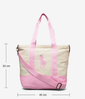 Bag Tote White/Caramel Pink