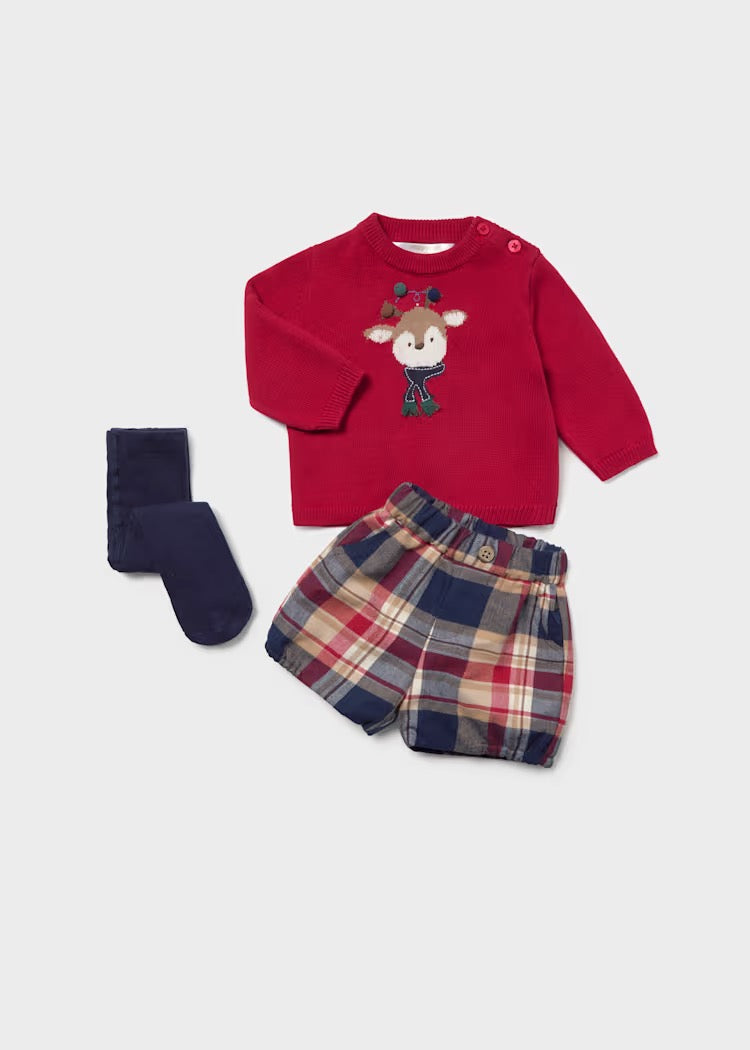 Sett 3-Deler Knit Red
