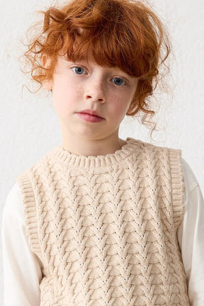 Vest Knitting Beige Vigo