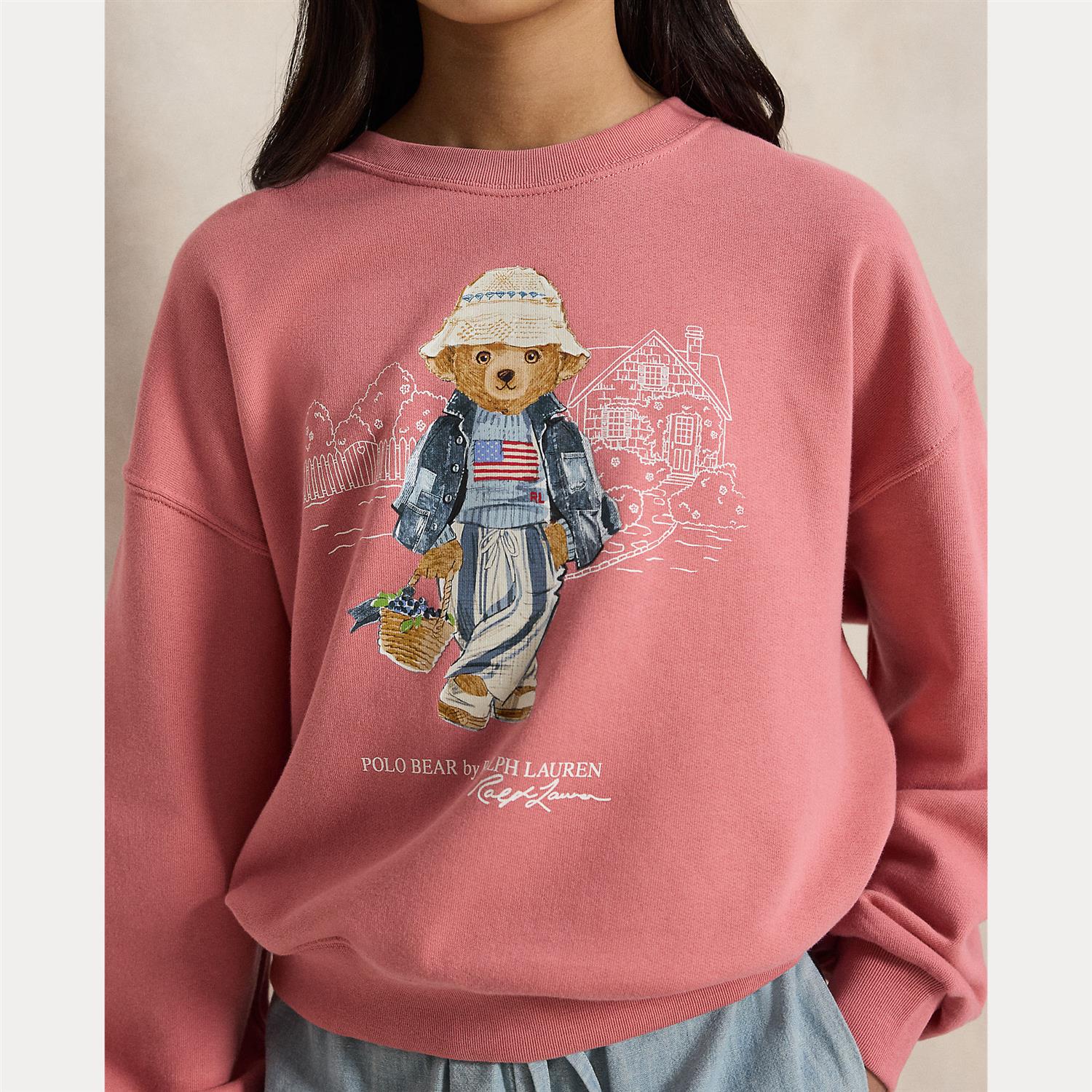 Genser Polo Bear Sweatshirt Pink