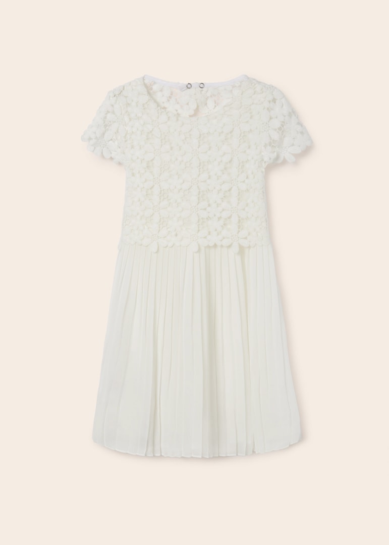 Kjole Guipur flowers White